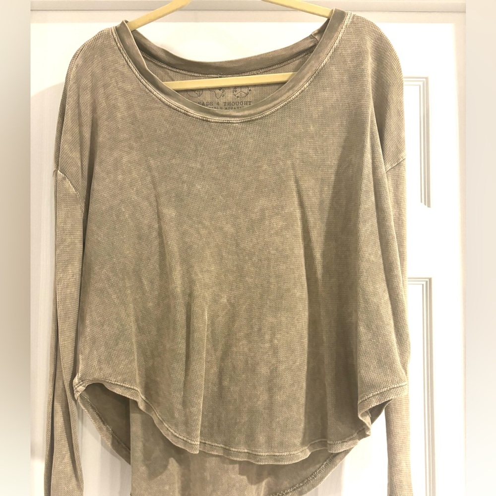 Threads 4 Thought Olive Long Sleeve Top